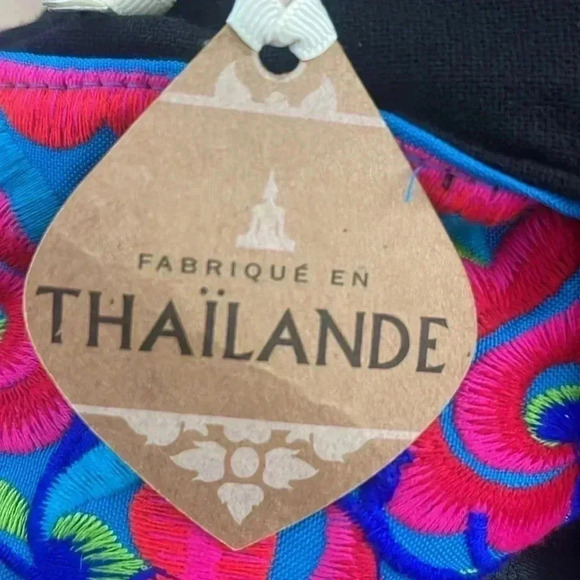 Thailand Floral Embroidered handmade Boho Bag - Picture 9 of 10